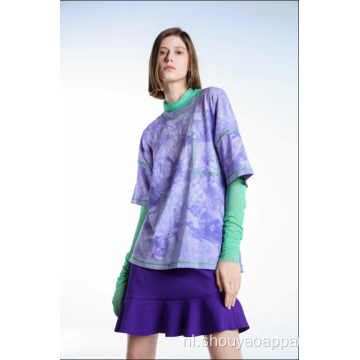 T-SHIRT MET KORTE MOUWEN TIE-DYE